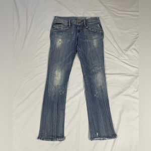VTG Diesel Reckfly Women Blue Studded Skinny Denim Jeans Size 10